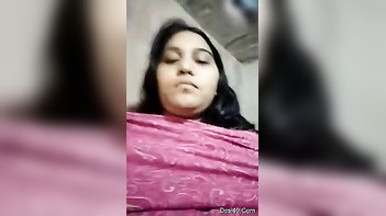 Desi Slut Shows Off Her Xxx-Cup Titties in a Tight Red Bra, Damn Close-Up Action
