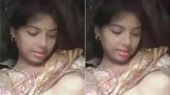 Desi MILF Shows Off Her Tiny Tits and Shaved Pussy Up Close