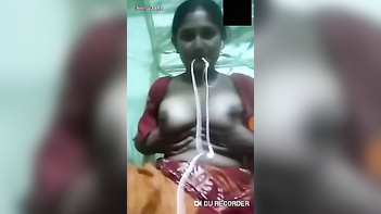 Desi Village Aunty Shows Off Her Curves Live on Cam, Sucking Dick Like a Pro