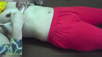 Desi Chick Rubs Tits While Fingering Her Drenched Pussy On The Floor