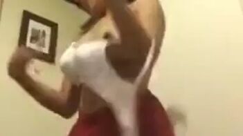 Tamil Chick with Massive Tits Teases on Cam - Sucking Dick and Cuming Hard