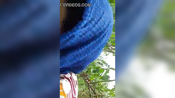 Dehati Sexy Bhabhi's Tight Ass Outdoors - Hot Amateur Anal Action