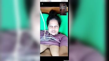 Desi Mom Flaunts Sagging Tits to Horny Wanker, Making Him Explode Instantly