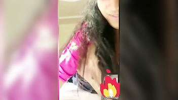 Busty Desi Bitch Flashes Tits and Gets Pounded Hard in Sari at Home.