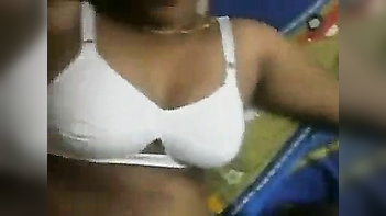 Slutty Telugu Lanja Gags and Jerks Customer's Cock Hard