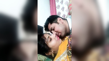 Hot Desi Wife Gets Wild in Steamy Kissing Session.
