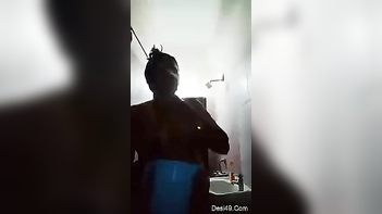 Indian Bitch Films Her Soapy, Wet Pussy in the Shower.