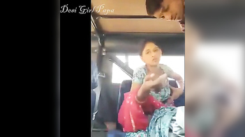 Fiery Indian Wife Gets Ruthlessly Nailed and Cream Pied in Her Partner's Car
