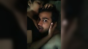 Desi Girl Moans Loudly as BF Sucks Her Juicy Tits Hard and Deep.
