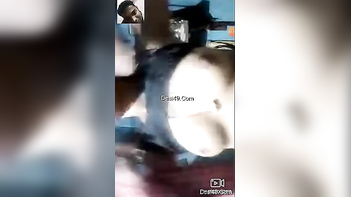 Shameless Indian Babe Flashes Tiny Tits, Pulls Tank Top Up, Reveals All.