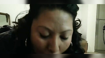 Indian Slut with Hoops Deepthroats Desi Cameraguy's Cock on XXX Video.