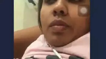 Desi Aunty Furiously Masturbating on Video Call with Horny Lover