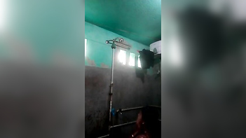 This Busty Village Bhabi Soap Up Her Huge Tits and Hairy Pussy in the Shower!