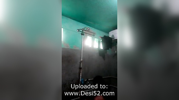 This Busty Village Bhabi Soap Up Her Huge Tits and Hairy Pussy in the Shower!