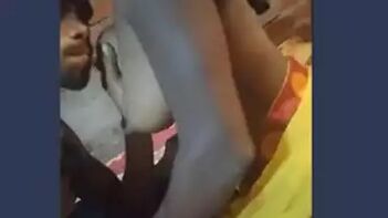 Nasty Village Slut Gags on Fat Cock While Squeezing Her Huge Tits Hard.