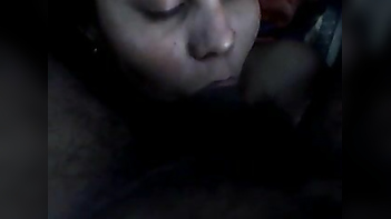 Desi Bhabi Greedily Sucks Hubby's Hard Cock Dry in HD Closeup.