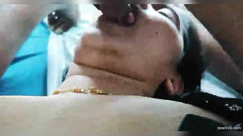This Horny Tamil Wife Greedily Sucking Hubby's Balls and Kissing His Hard Dick.