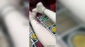 Indian Girl Tries to Sleep While Horny Man Films Her Wet Pink Pussy.