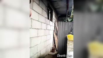 Desi Bitch Gets Soaped Up and Rinsed Off in the Great Outdoors