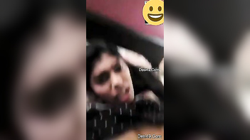 Desi Babe's Massive Tits Swing Wildly While She Masturbates Hard.