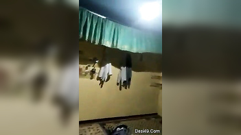 Indian Chick Strips Down and Teases While Dressing Post-Sex Orgy Action