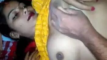 Hot Desi Girlfriend Gets Her Tight Pussy Pounded Hard After a Sensual Tit Rub.