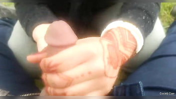 Desi Couple Watches Horny XXX Girl Jerk Off Lucky Husband's Cock.