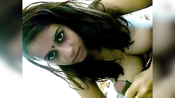 Indian Girl Gagging on Big Cock, Sloppy Deepthroat and Facial Cumshot.