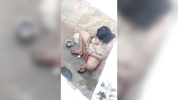 Desi Aunty Caught Soaping Up Her Big Tits on Hidden Cam.