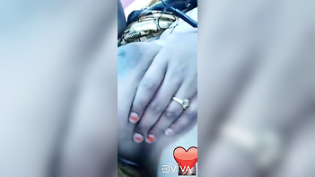 Watching My Slutty Tamil Girlfriend Flash Her Perfect Tits on a Video Call.