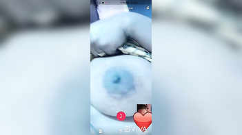 Watching My Slutty Tamil Girlfriend Flash Her Perfect Tits on a Video Call.