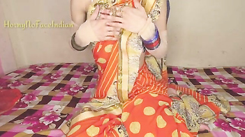 View - Busty Indian Wife Furiously Masturbates and Pisses on Her Wedding Night.