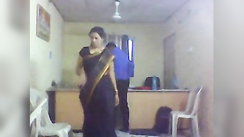 This Nasty Chennai Teacher Get Fucked Hard by Staff in the Office!