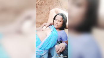 Indian Odisha Couple Caught Red-Handed in Wild Outdoor Sex Session