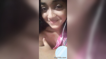 Fiery Bangladeshi Babe Flaunts Her Tits on VC, Leaving You Begging for More!