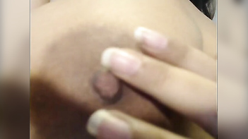 Indian Amateur MILF's Extreme Close-Up Tits and Pussy Tease