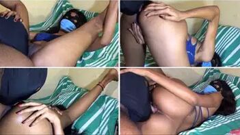 Horny Husband Tongue-Fucks His Wife's Wet Pussy, Making Her Moan Loudly