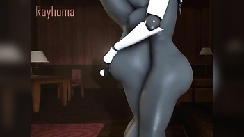 This Busty Babe Grind and Milk a Hard Cock with Her Massive Thighs.