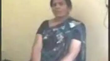 Busty Tamil Aunty in Blue Saree Gets Pounded Hard by a Fucking Huge Cock.