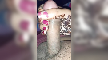 Desi Village Wife Furiously Jerks Off Husband's Cock in Steamy Handjob Action