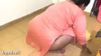 My Big Boobed Maid's Tight Ass for Her First Anal Orgasm in Hindi.