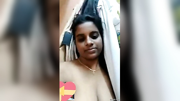Hot Indian Wife Flashes Her Giant XXX Tits and Dark Nipples on Cam!