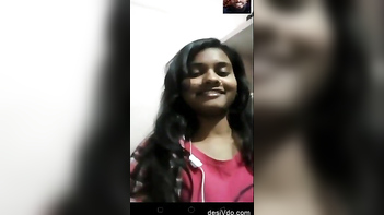 Fiery Desi Babe's Tits Bouncing Wildly on Video Call!