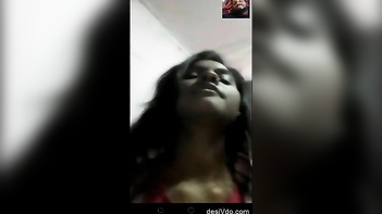 Fiery Desi Babe's Tits Bouncing Wildly on Video Call!