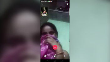 Desi Village Girl Furiously Fucking Her Lover on a Wild Video Call.