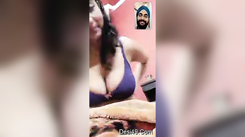 Busty Desi Babe's Jugs Get a Lucky Bearded Squeeze in Steamy XXX Session