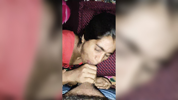 Desi Bhabhi Gags on Fat Cock, Gets Face Fucked and Dripping with Cum