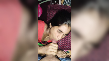 Desi Bhabhi Gags on Fat Cock, Gets Face Fucked and Dripping with Cum