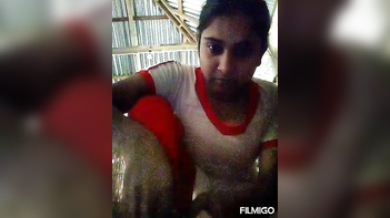 Desi Village Wife Shows Off Her Pussy in Raw Selfie Video