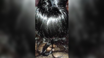 Lankan Babe Gags on Hard Cock, Swallows Every Drop.